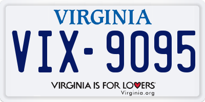 VA license plate VIX9095