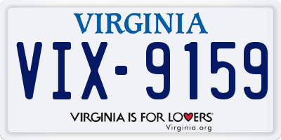 VA license plate VIX9159