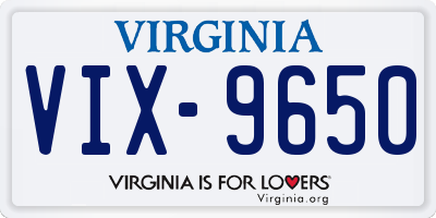 VA license plate VIX9650
