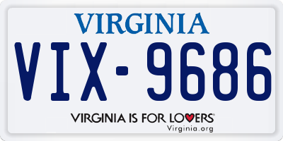 VA license plate VIX9686