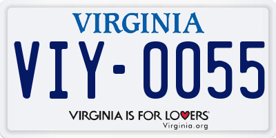 VA license plate VIY0055