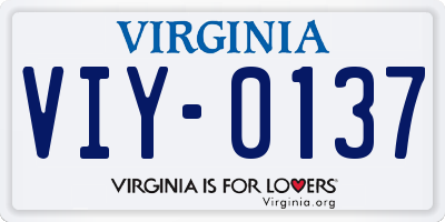 VA license plate VIY0137