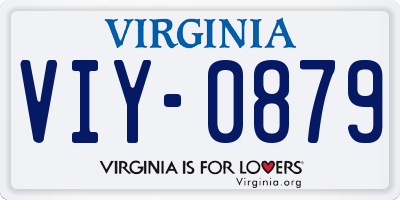 VA license plate VIY0879