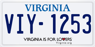 VA license plate VIY1253