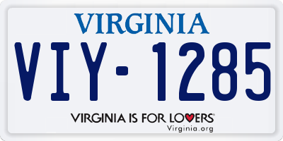 VA license plate VIY1285