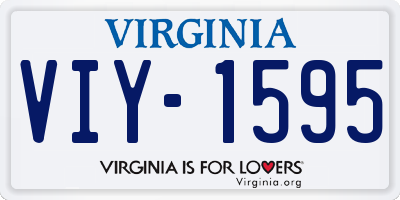 VA license plate VIY1595