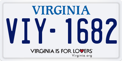 VA license plate VIY1682