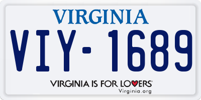 VA license plate VIY1689