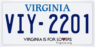 VA license plate VIY2201
