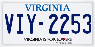 VA license plate VIY2253