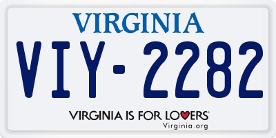 VA license plate VIY2282