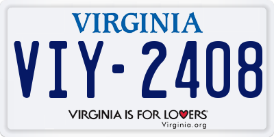 VA license plate VIY2408