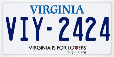 VA license plate VIY2424
