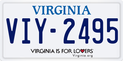 VA license plate VIY2495