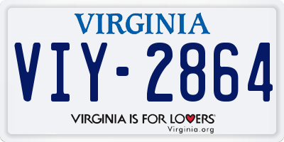 VA license plate VIY2864