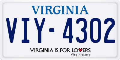 VA license plate VIY4302