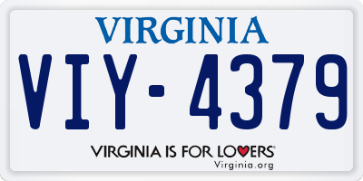 VA license plate VIY4379