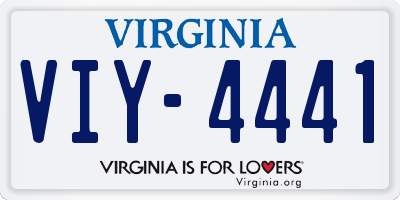 VA license plate VIY4441