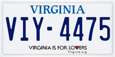 VA license plate VIY4475
