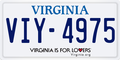 VA license plate VIY4975