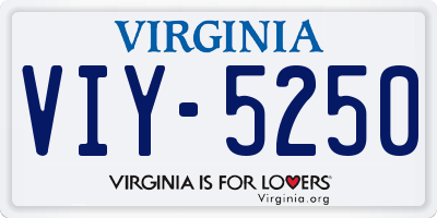 VA license plate VIY5250