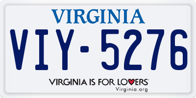 VA license plate VIY5276