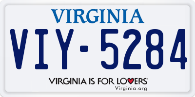 VA license plate VIY5284