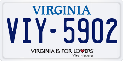 VA license plate VIY5902