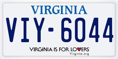 VA license plate VIY6044