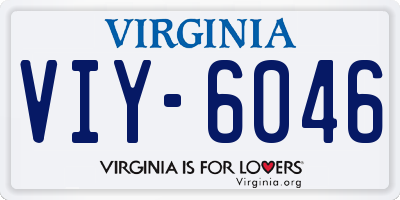 VA license plate VIY6046