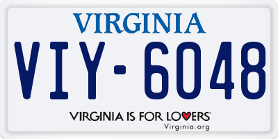 VA license plate VIY6048