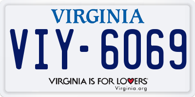 VA license plate VIY6069