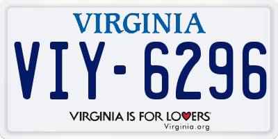 VA license plate VIY6296