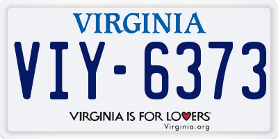 VA license plate VIY6373