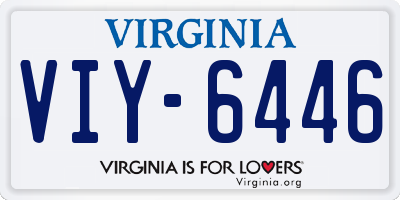 VA license plate VIY6446