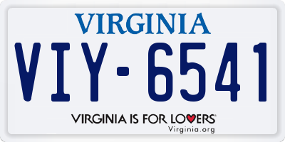 VA license plate VIY6541
