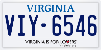 VA license plate VIY6546