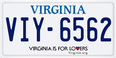 VA license plate VIY6562