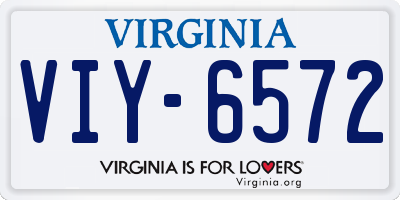 VA license plate VIY6572
