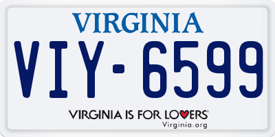 VA license plate VIY6599