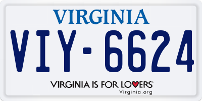 VA license plate VIY6624