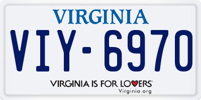 VA license plate VIY6970
