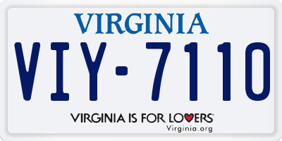 VA license plate VIY7110