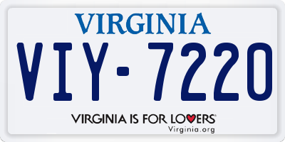 VA license plate VIY7220