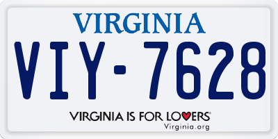 VA license plate VIY7628