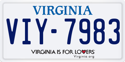 VA license plate VIY7983