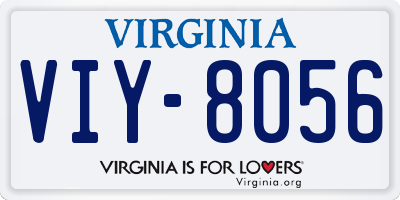 VA license plate VIY8056
