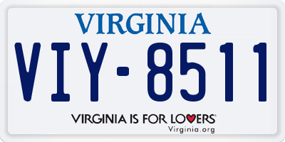 VA license plate VIY8511