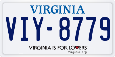 VA license plate VIY8779