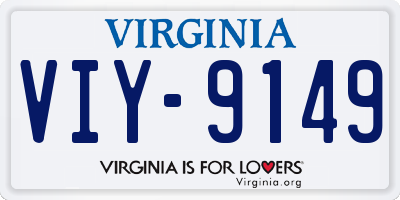 VA license plate VIY9149